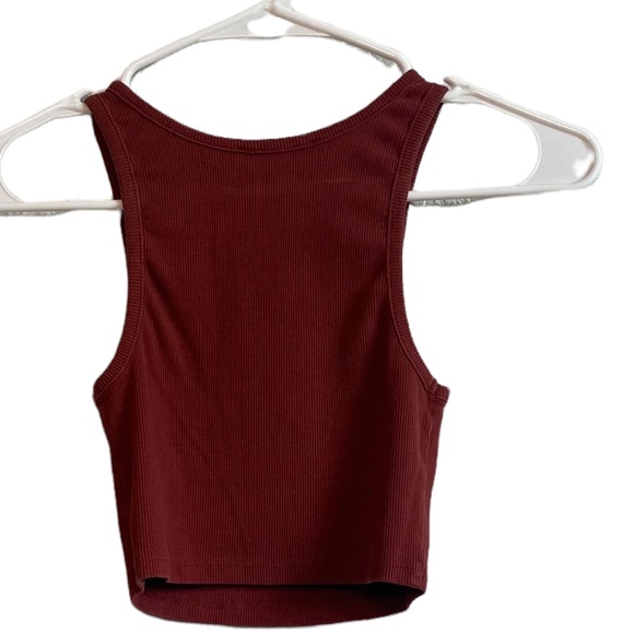 ZARA BURGUNDY CLASSIC CROPPED TANK🍇 - Picture 5 of 5